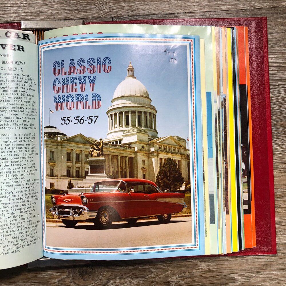 Classic Chevy World '55 '56 '57 Magazines Club Binder 21 Issues 1975-1979 - Picture 9 of 16